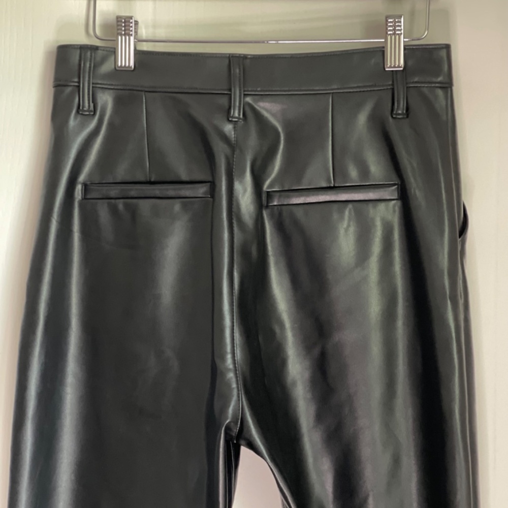 Abercrombie & Fitch Pants The Skinny Ultra High Rise Black Vegan Leather 8/29L - Picture 9 of 14